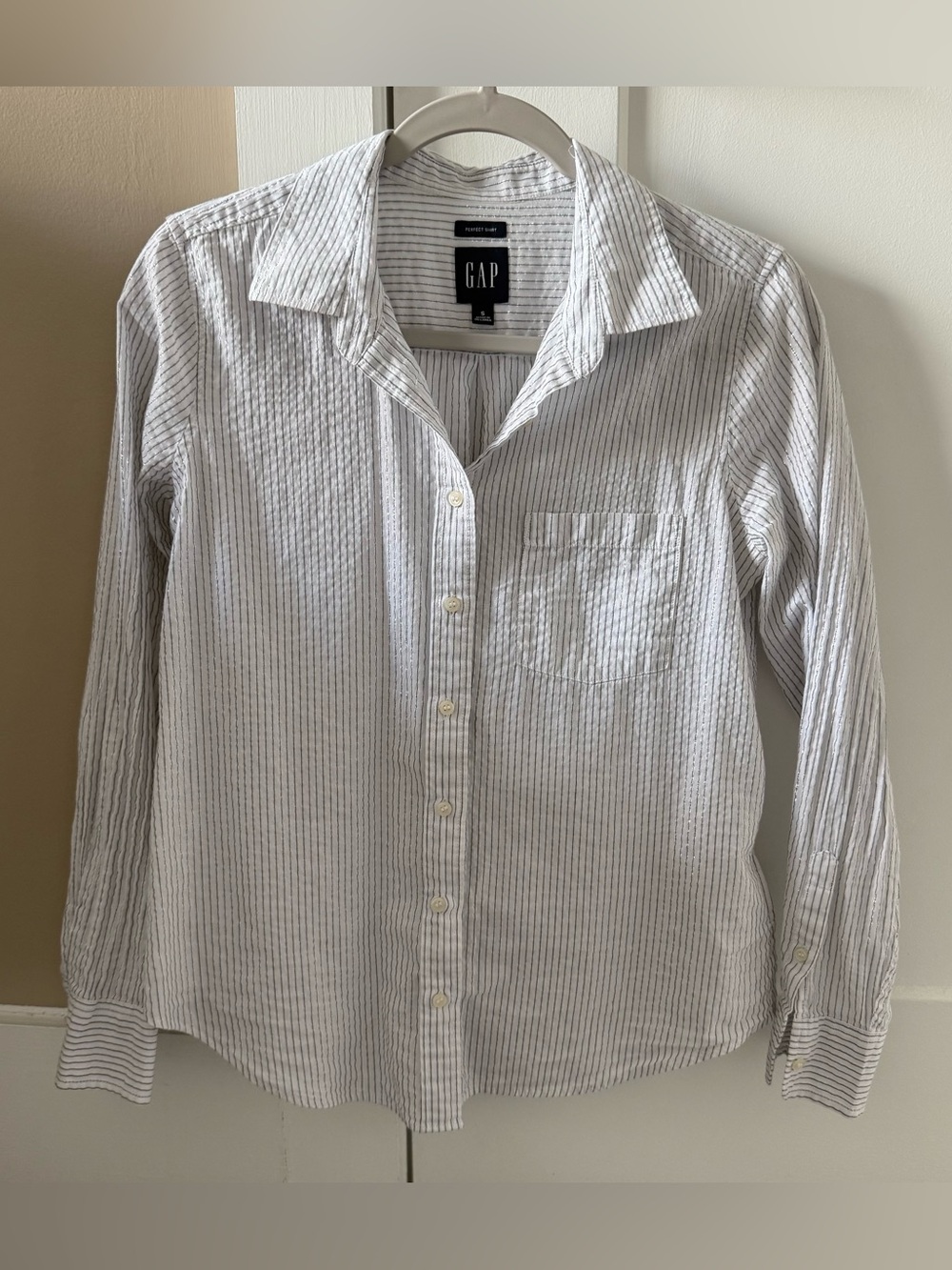 GAP Silver Stripe Button Down Shirt